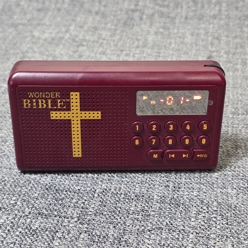 Wonder Bible KJV Talking Audio Bible Player Old Testament No Charger TESTED